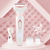 【四合一電動美體機】除毛儀 脫毛儀 剃毛機 剃毛刀 自動剃毛機 理髮刀 修眉刀 鼻毛剪 無痛除毛【DO132】